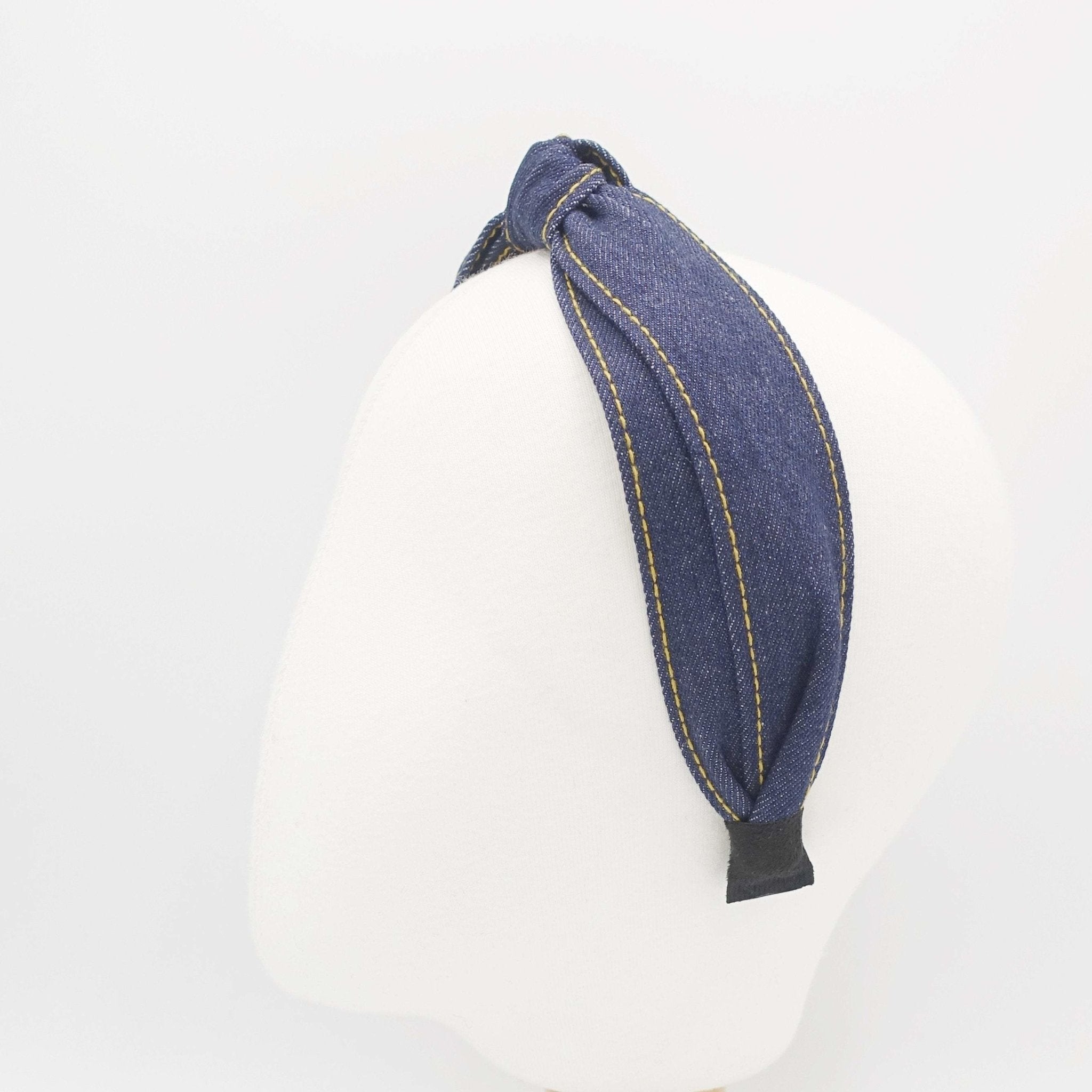VeryShine Headband stitch denim top knot headband stylish casual hairband for women