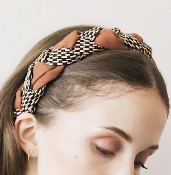 VeryShine Headband straw linen mix braided headband