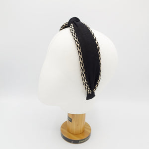 linen knot headband 