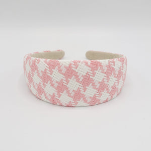 pink houndstooth headband 