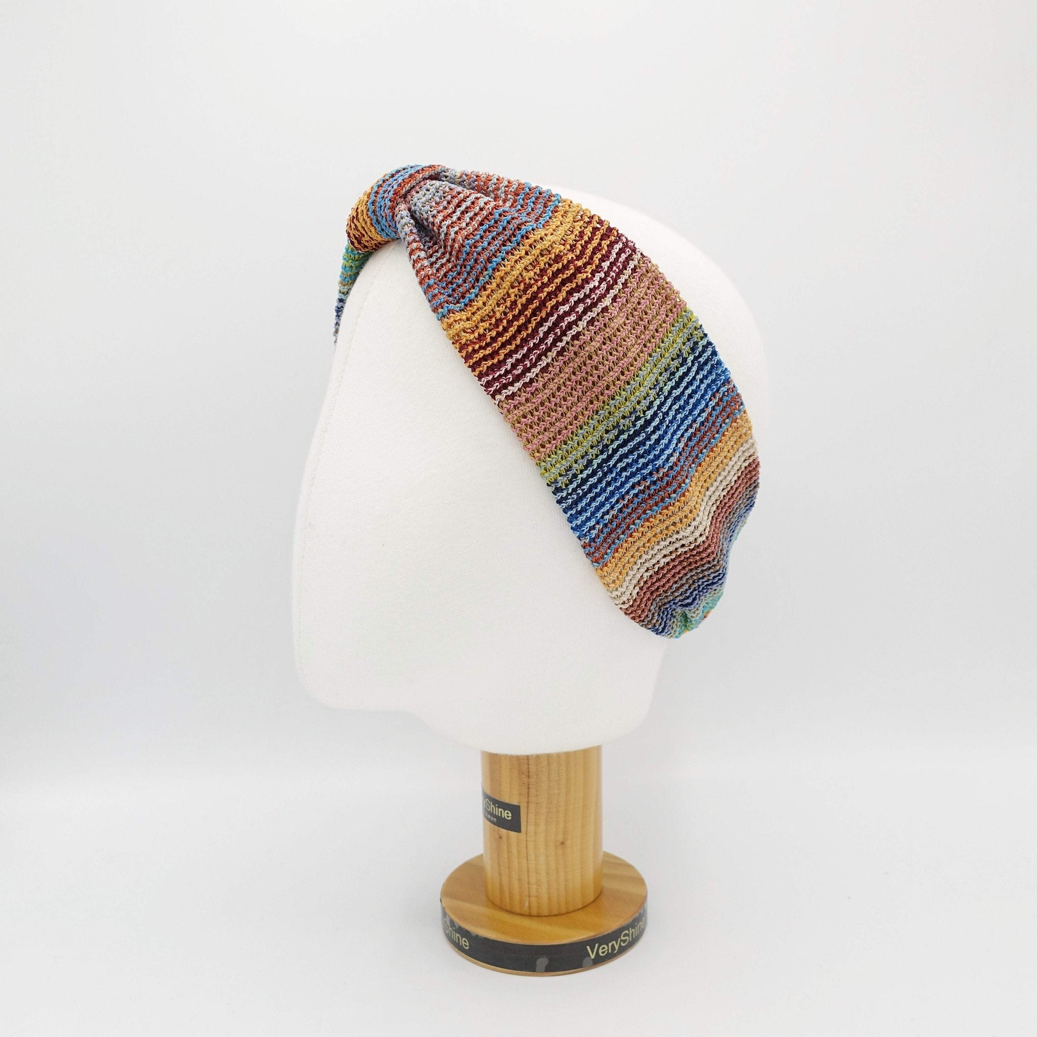 VeryShine Headband stripe knit turban headband