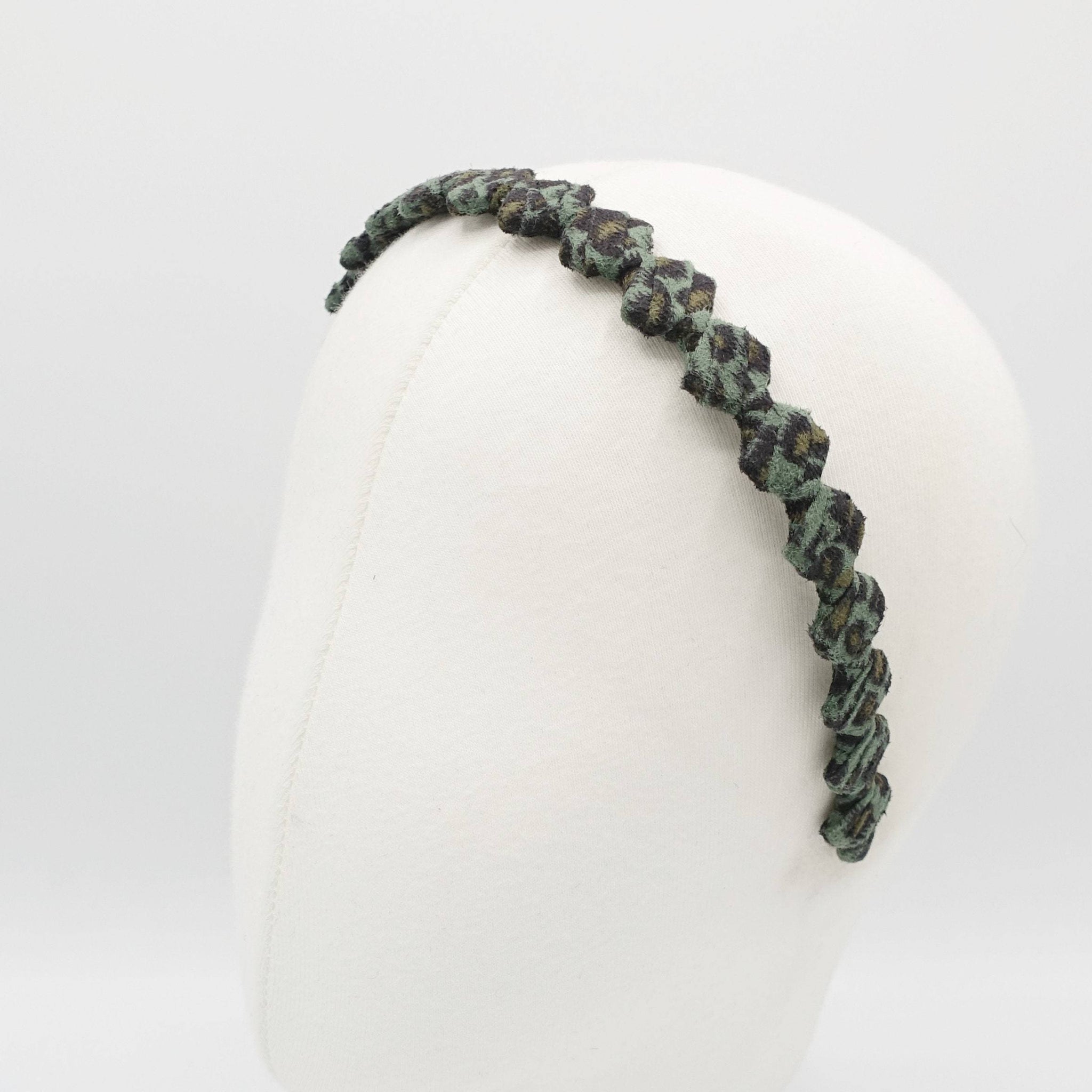 VeryShine Headband suede wrap headband leopard print hair accessory for woman