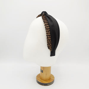 VeryShine Headband trim decorated satin knot headband for women