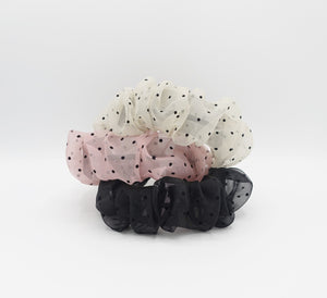 VeryShine Headband velvet dot organza headband pleated hairband women hair accessory