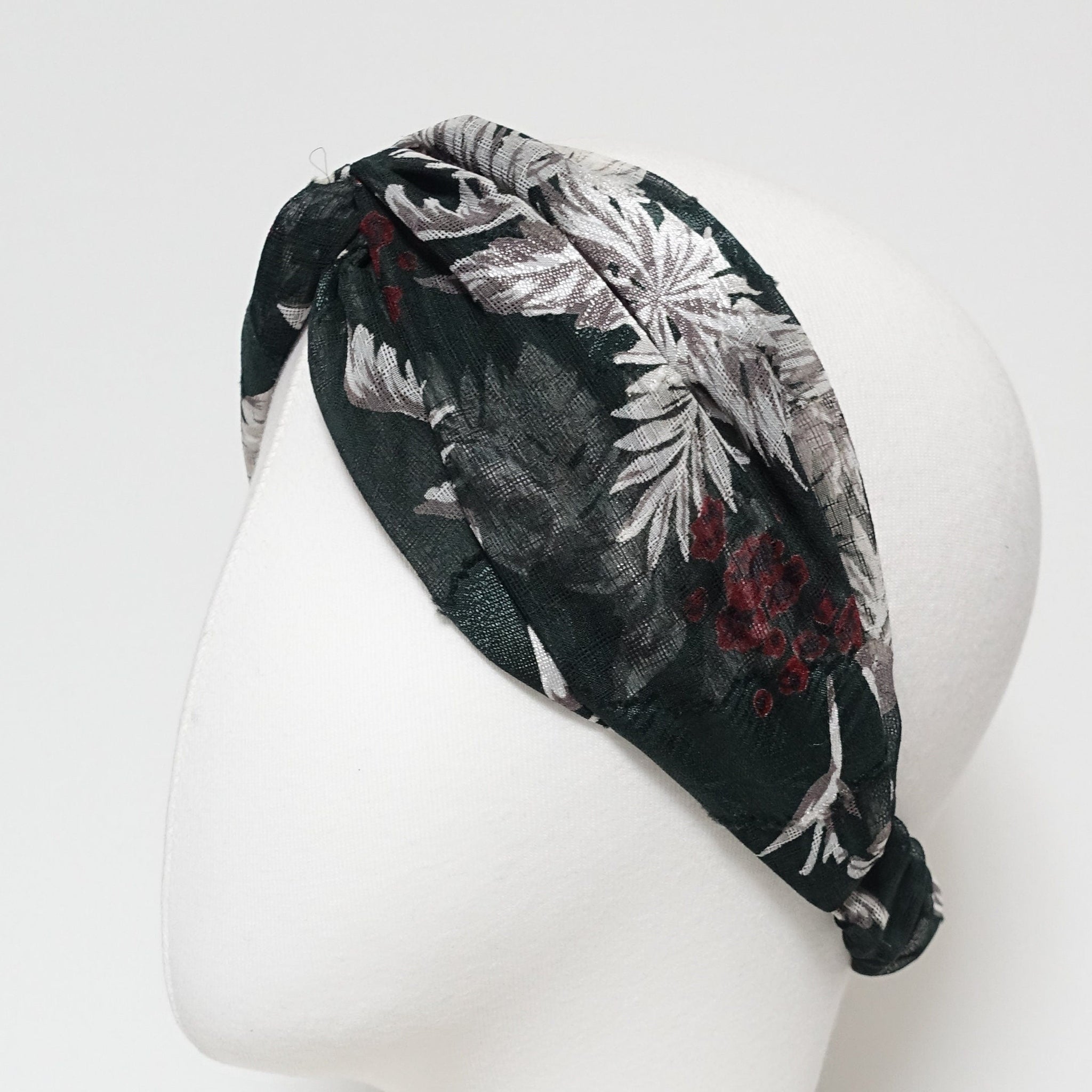 VeryShine Headband wild tropical plant headband leaves print cross fashion hairband stylish woman hair accessory