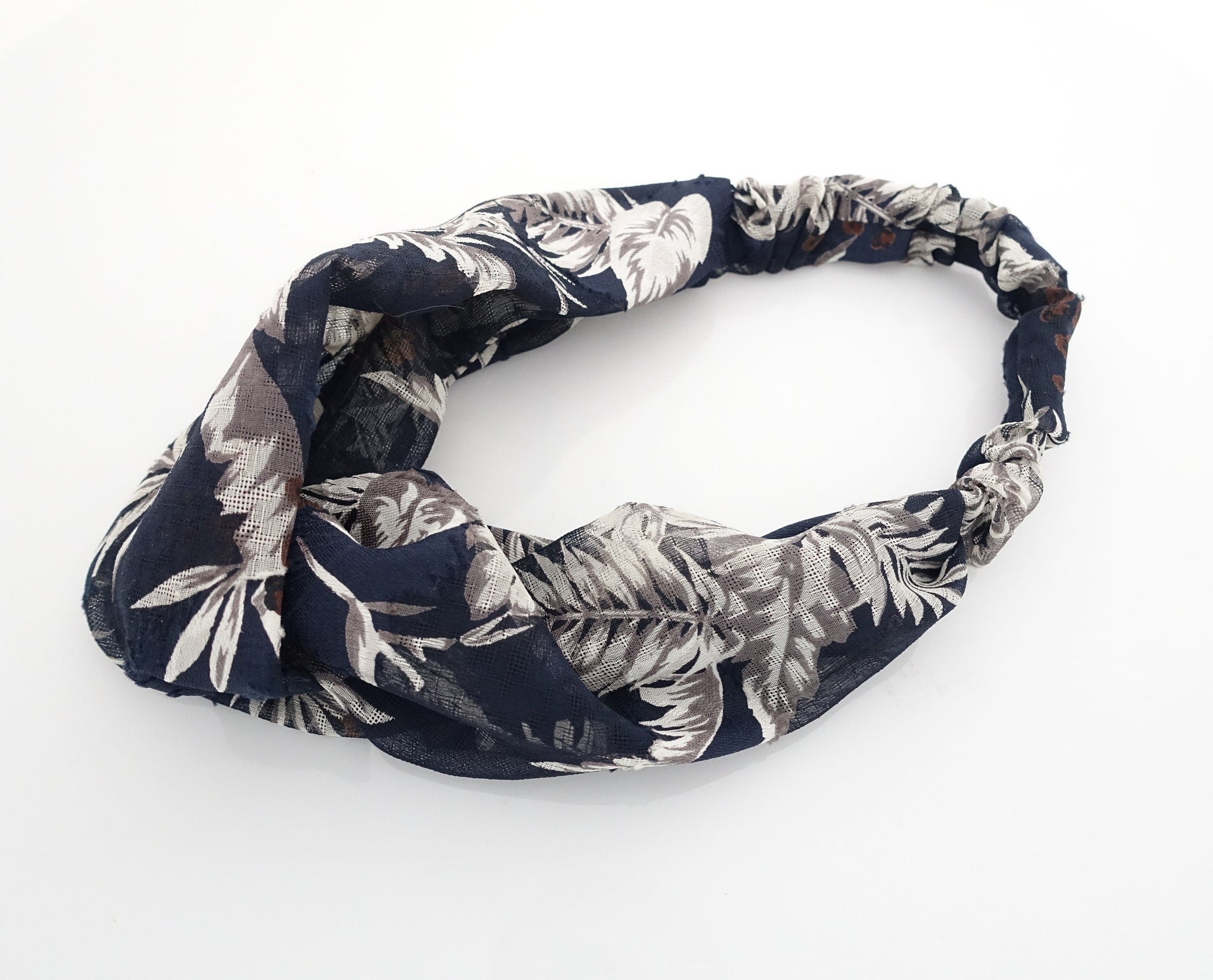 VeryShine Headband wild tropical plant headband leaves print cross fashion hairband stylish woman hair accessory