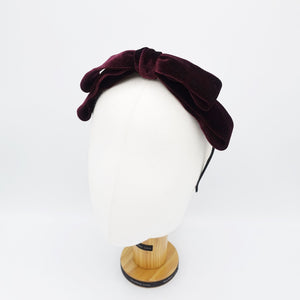 VeryShine Headbands & Turbans basic velvet layered bow headband thin hairband women hair accessory
