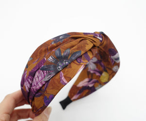 VeryShine Headbands & Turbans Caramel leaves flower print headband twist hairband women hair accessory