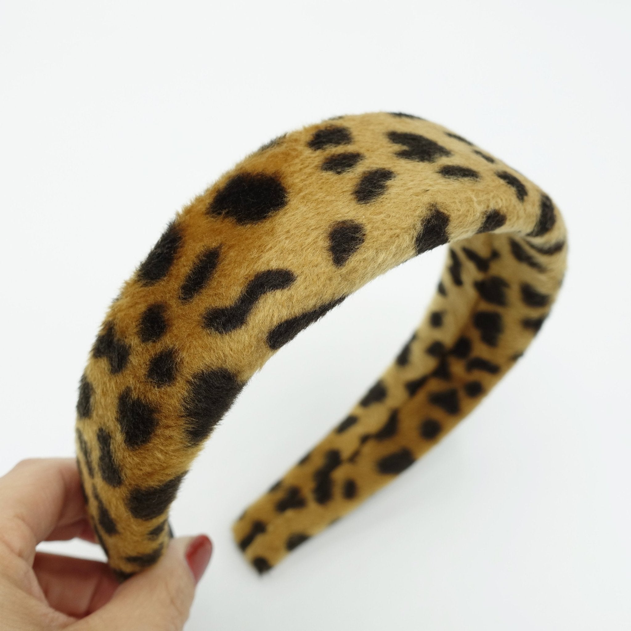 VeryShine Headbands & Turbans dalmatian fabric fur headband padded hairband cute Fall Winter hair accessory for women