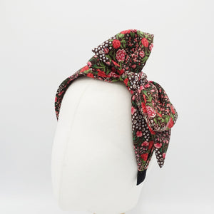 VeryShine Headbands & Turbans double bow headband floral flower print hairband woman hair accessory