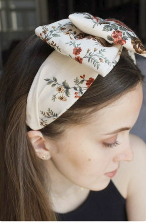 VeryShine Headbands & Turbans floral double layered bow headband big bow hairband hair accessory for women