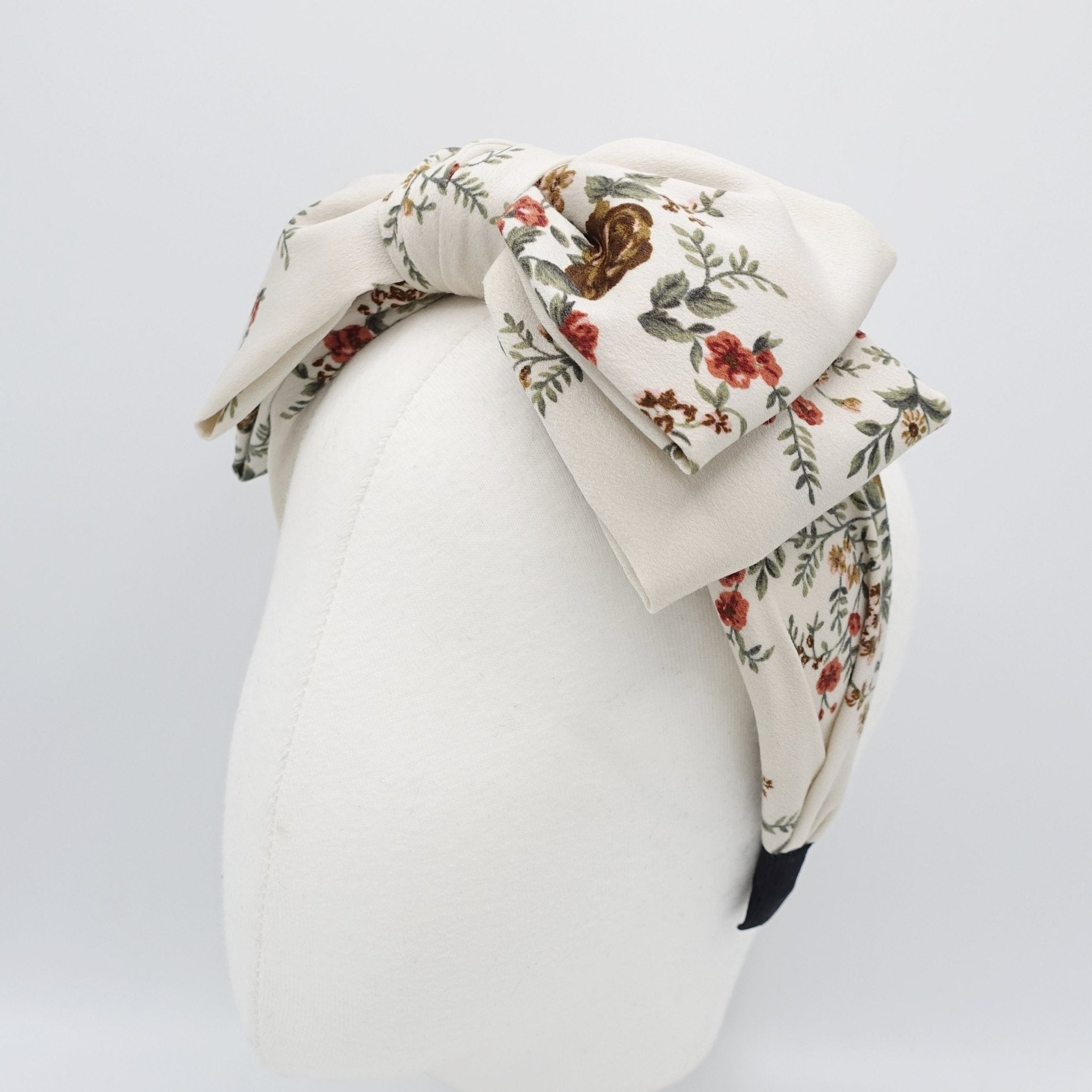 VeryShine Headbands & Turbans floral double layered bow headband big bow hairband hair accessory for women