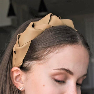 VeryShine Headbands & Turbans leather braided headband pointed pattern plaited stylish hairband for women
