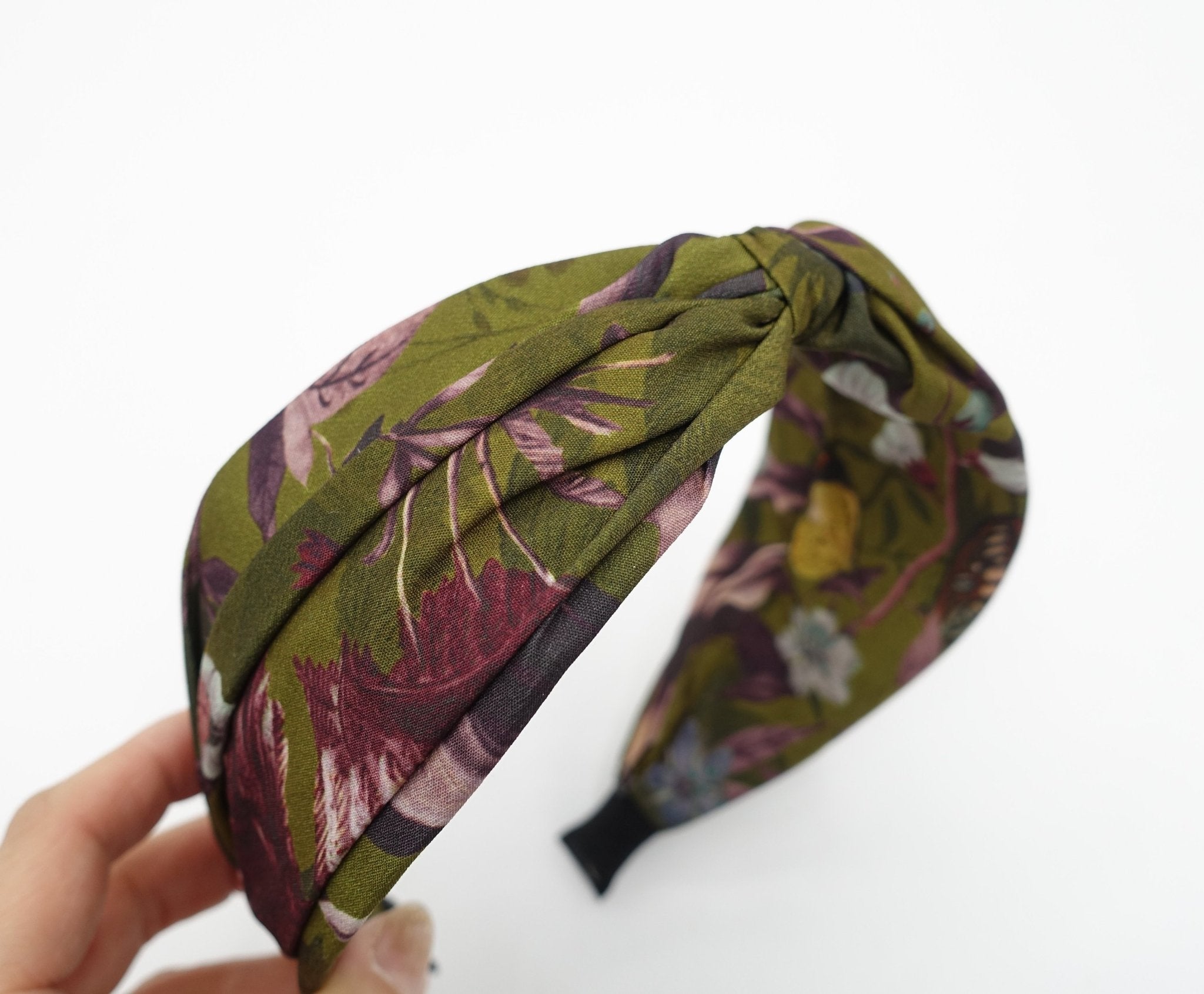VeryShine Headbands & Turbans leaves flower print headband twist hairband women hair accessory