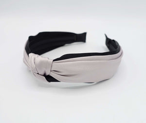 VeryShine Headbands & Turbans Light violet satin knot headband double color medium hairband for women