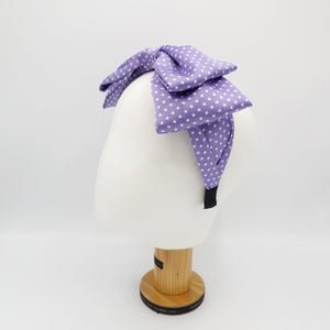 VeryShine Headbands & Turbans Mint polka dot bow headband Spring hair accessory for women