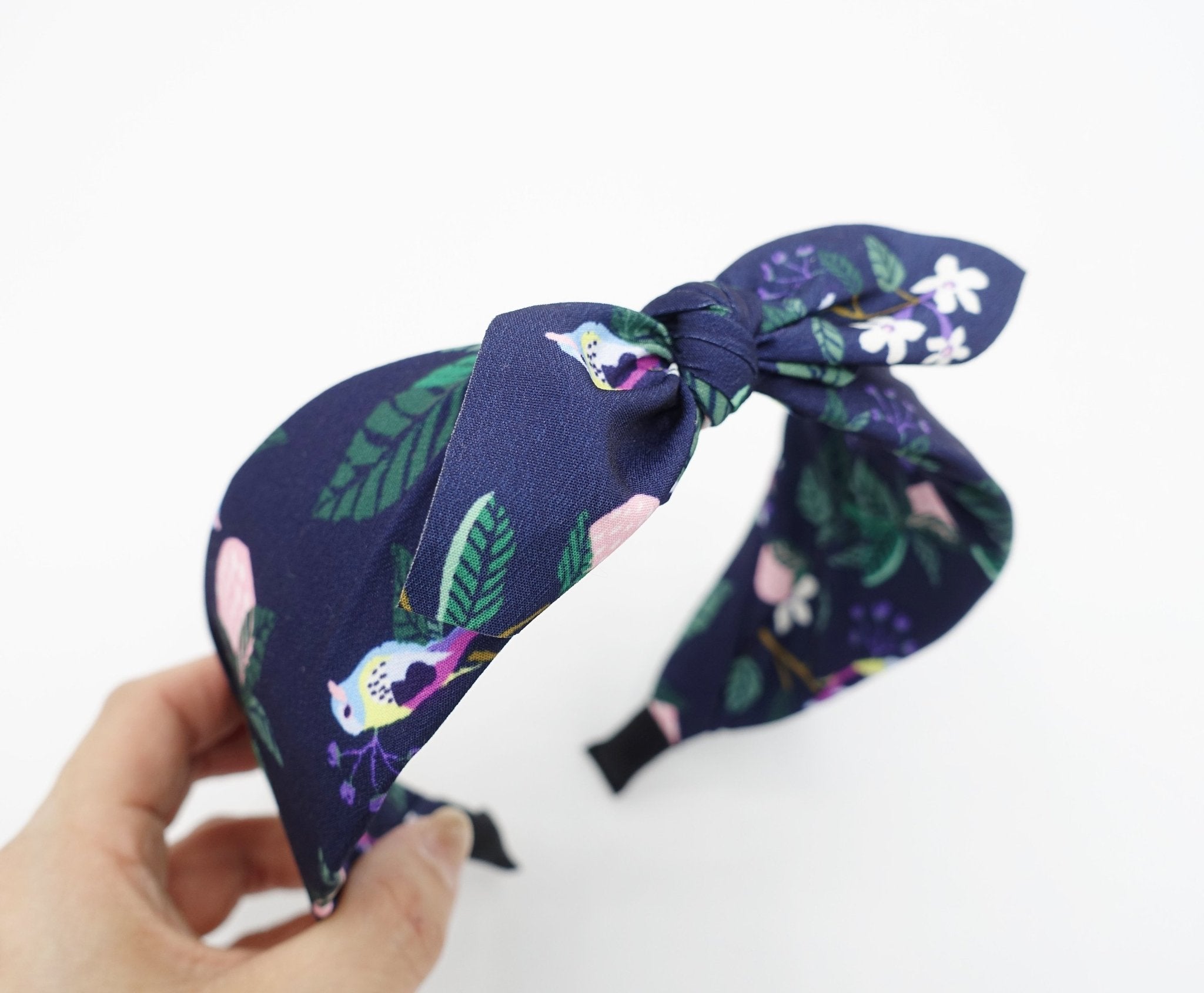 VeryShine Headbands & Turbans Navy botanical garden bow knot headband headband casual Spring hair accessory for women