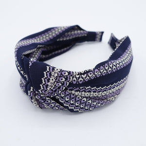 VeryShine Headbands & Turbans Navy pattern stripe knotted headband thin chiffon hair accessory for woman
