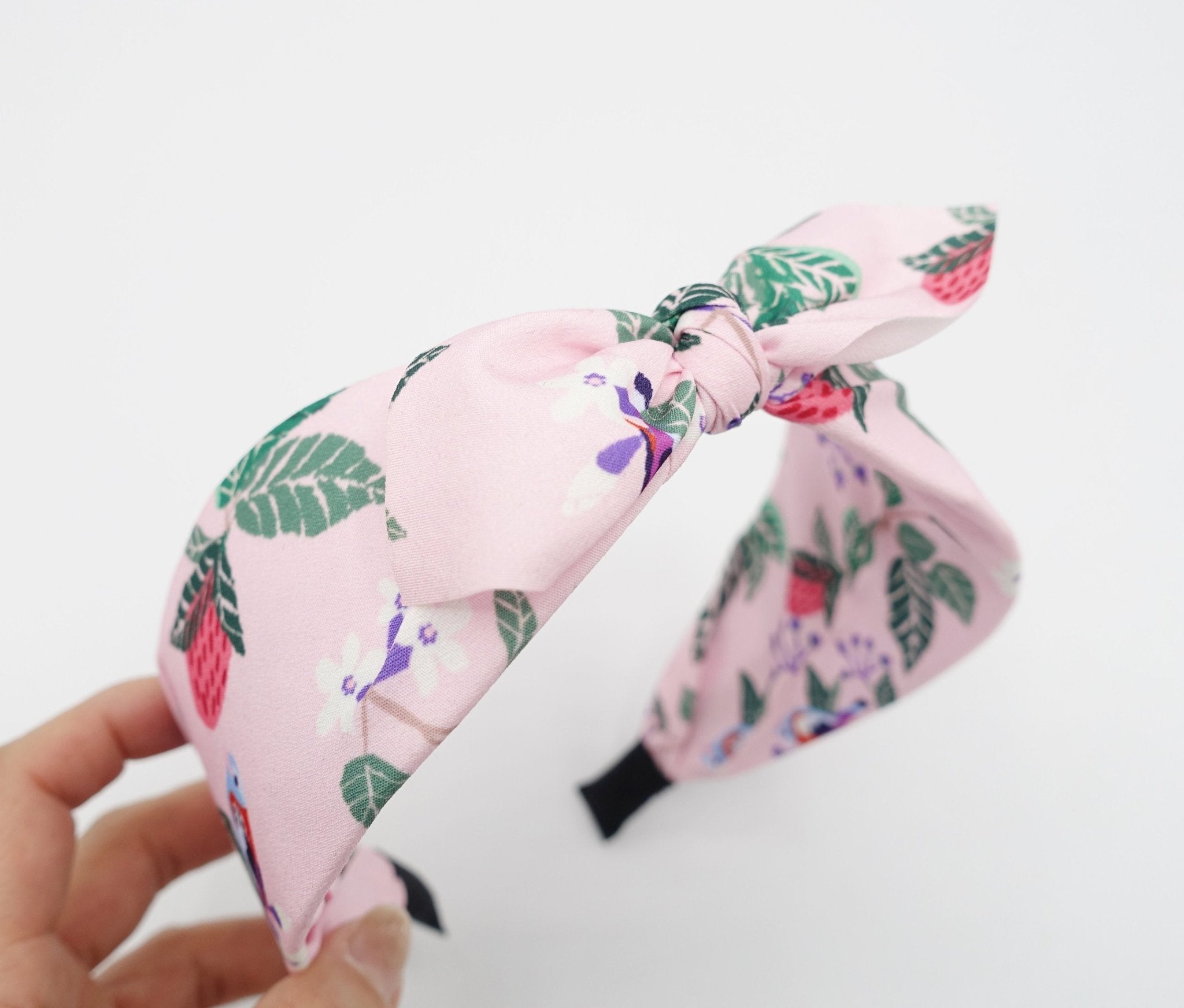 VeryShine Headbands & Turbans Pink botanical garden bow knot headband headband casual Spring hair accessory for women