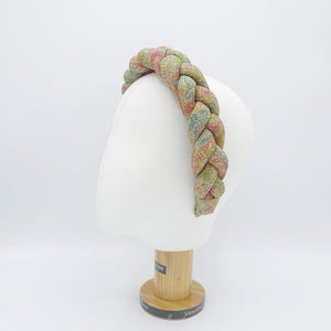 VeryShine Headbands & Turbans silk braided headband floral padded hairband luxury hair accessory for women-VS202107