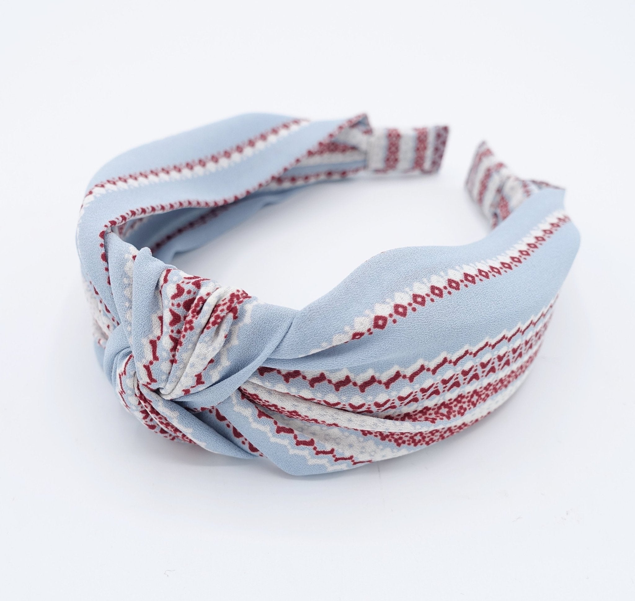 VeryShine Headbands & Turbans Sky pattern stripe knotted headband thin chiffon hair accessory for woman