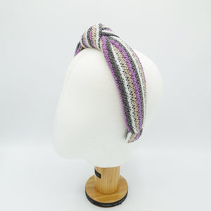 VeryShine Headbands & Turbans stripe knit headband top knot hairband stylish Fall Winter hair accessory for women