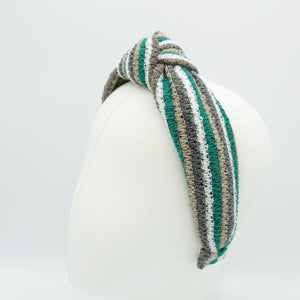 VeryShine Headbands & Turbans stripe knit headband top knot hairband stylish Fall Winter hair accessory for women
