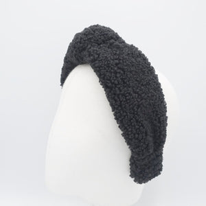 VeryShine Headbands & Turbans teddy knot headband simple Winter quality fabric hairband for women