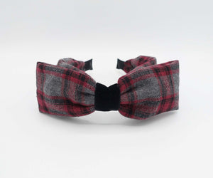VeryShine Headbands & Turbans woolen plaid headband bow hairband black velvet wrap headband for women