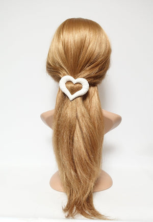 VeryShine heart hair barrette fabric wrapped clip woman casual hair accessories