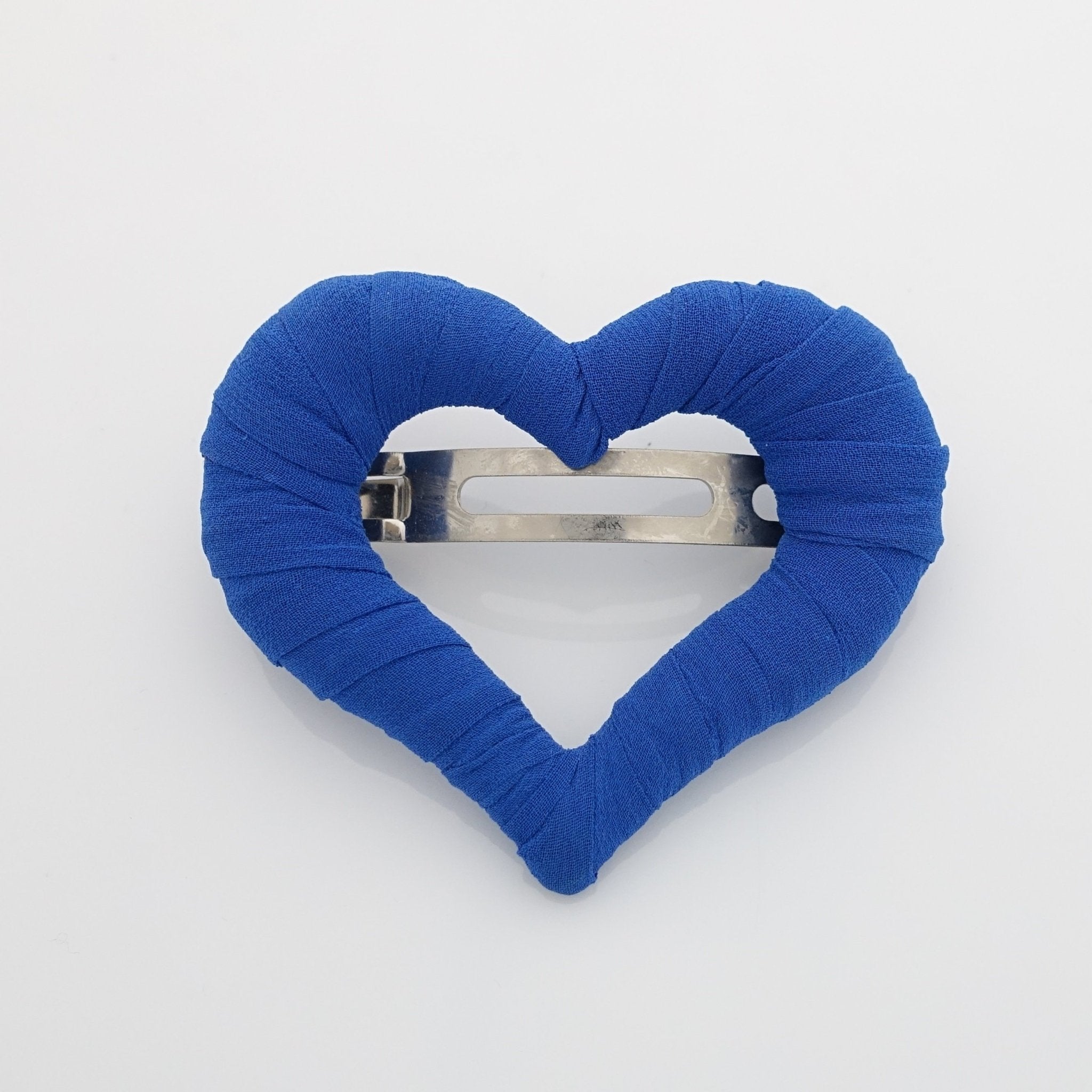 blue heart hair barrette 