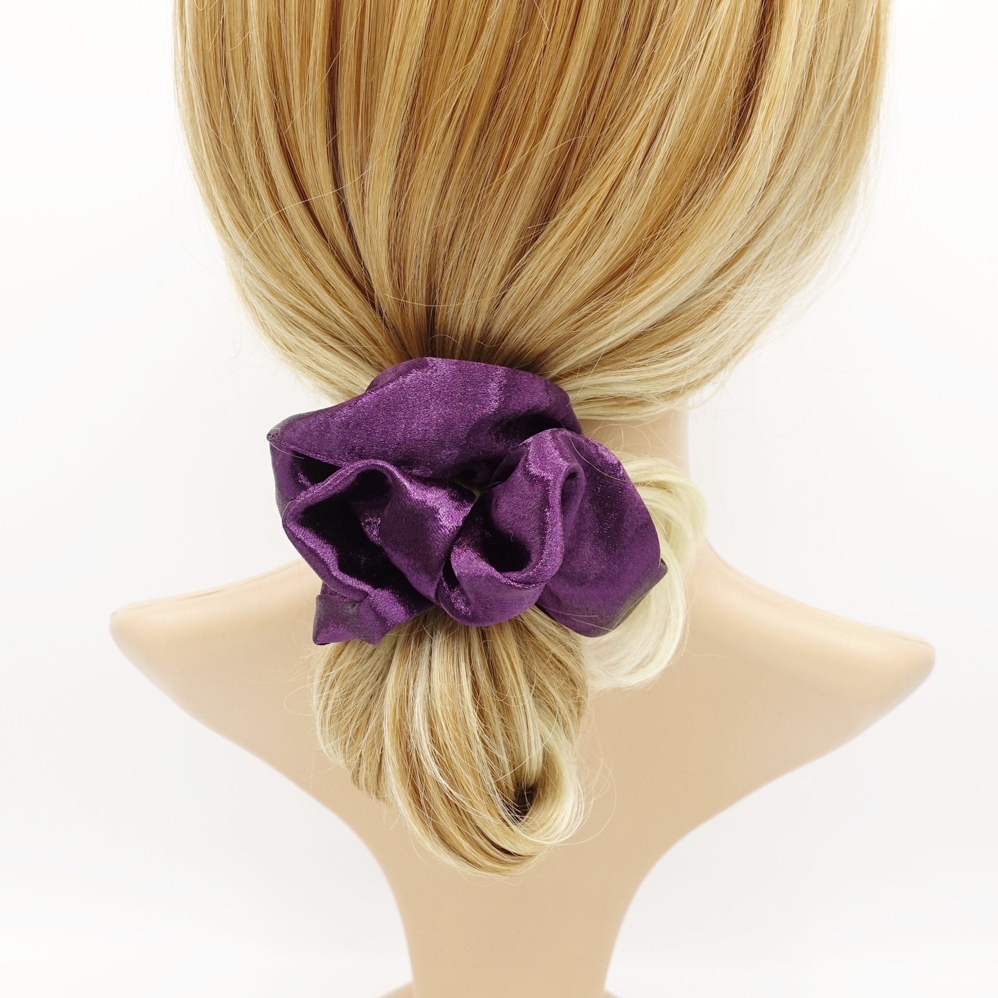 VeryShine high glossy satin scrunchies medium scrunchie hair elastic women accessory