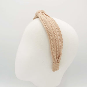 VeryShine knit braided pattern headband narrow top knot hairband Fall Winter women hair accessory
