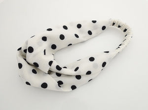 VeryShine large polka dot fashion headband elastic cross headband women hair accessory