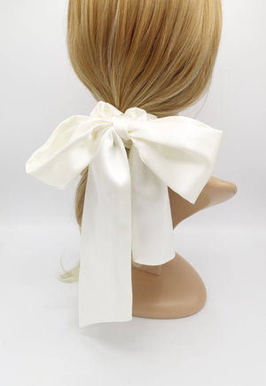 VeryShine large satin bow scrunchies tail hair elastic scrunchie for women