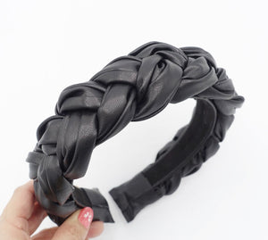 VeryShine leather braided headband chunky plaited stylish hairband