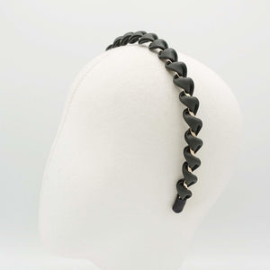 VeryShine leather spiral wrap headband thin hairband women hair accessory