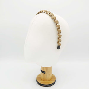 VeryShine leather spiral wrap headband thin hairband women hair accessory