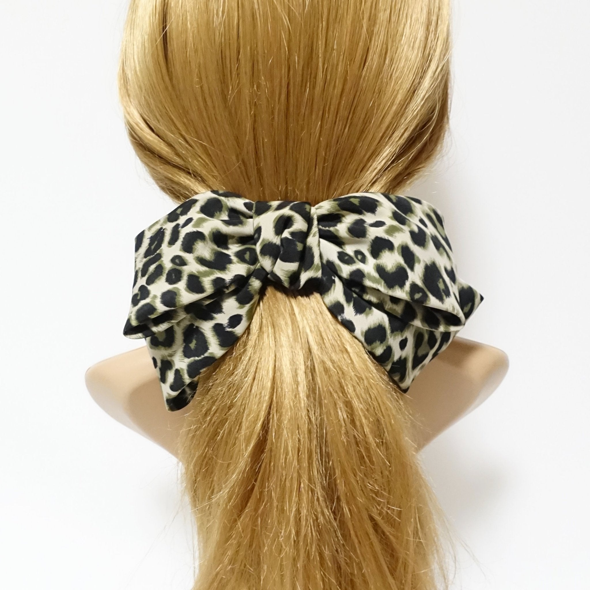 VeryShine Leopard print big bow barrette sexy floppy hair bow barrette women hair accessory