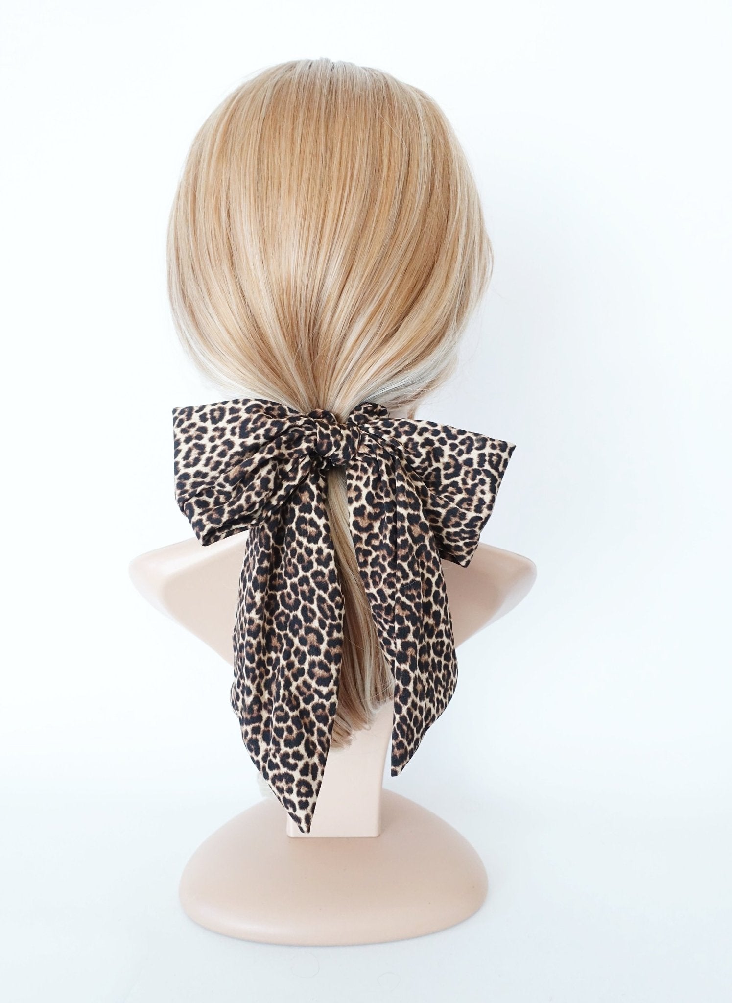 VeryShine leopard print bow knot scrunchies sexy knot women hair elastic scrunchy