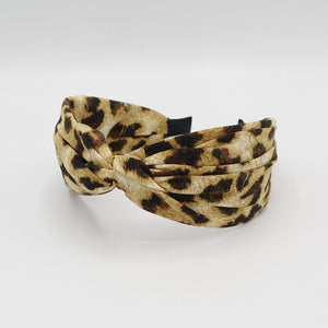 VeryShine leopard print cross headband