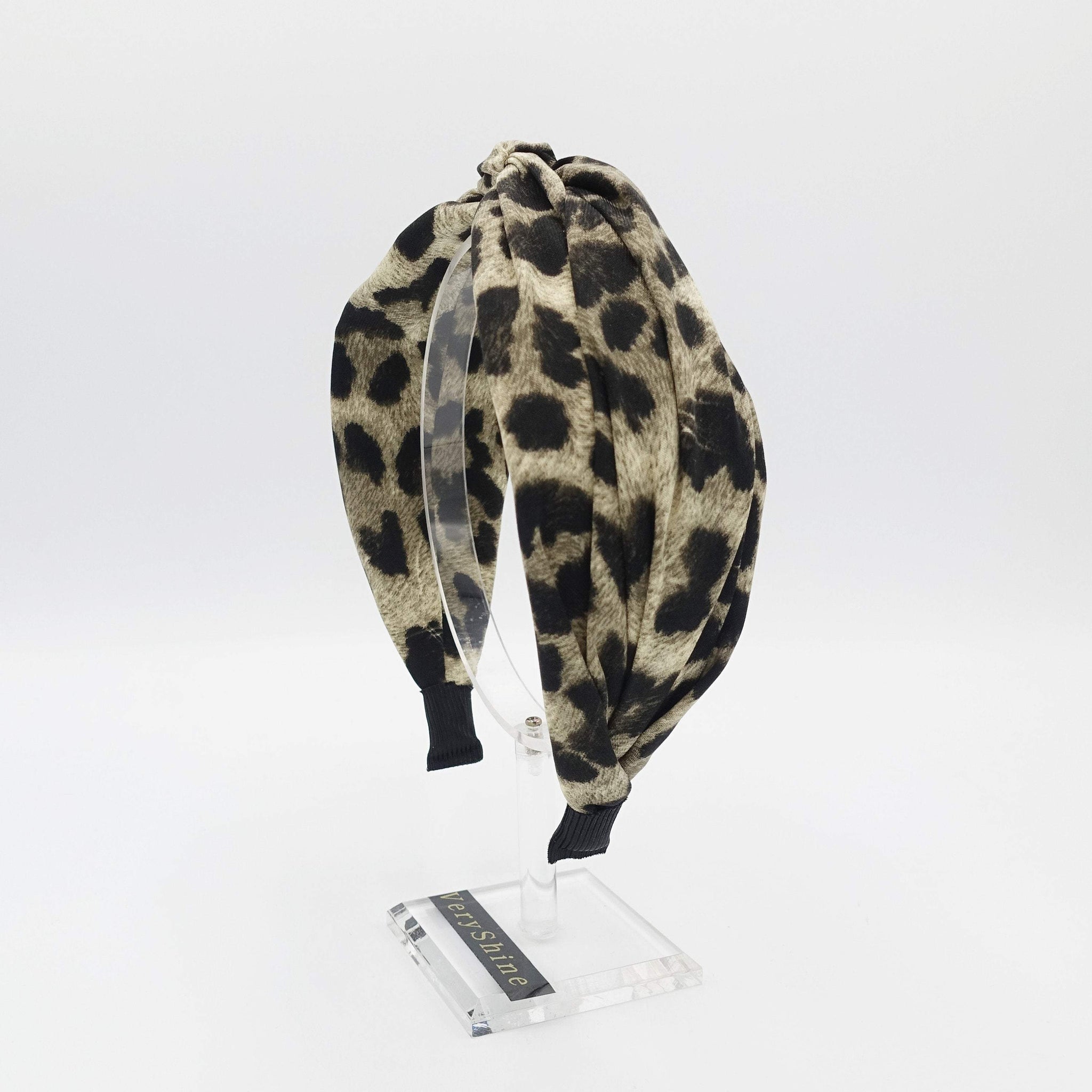 VeryShine leopard print cross headband