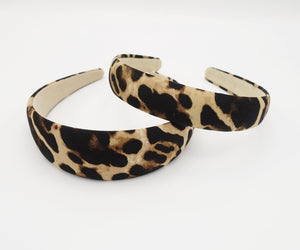 VeryShine Leopard print fabric padded headband animal print women basic style hairband