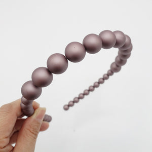 VeryShine Light cacao pearl headband dyed non- glossy ball wire hairband women hair accessory