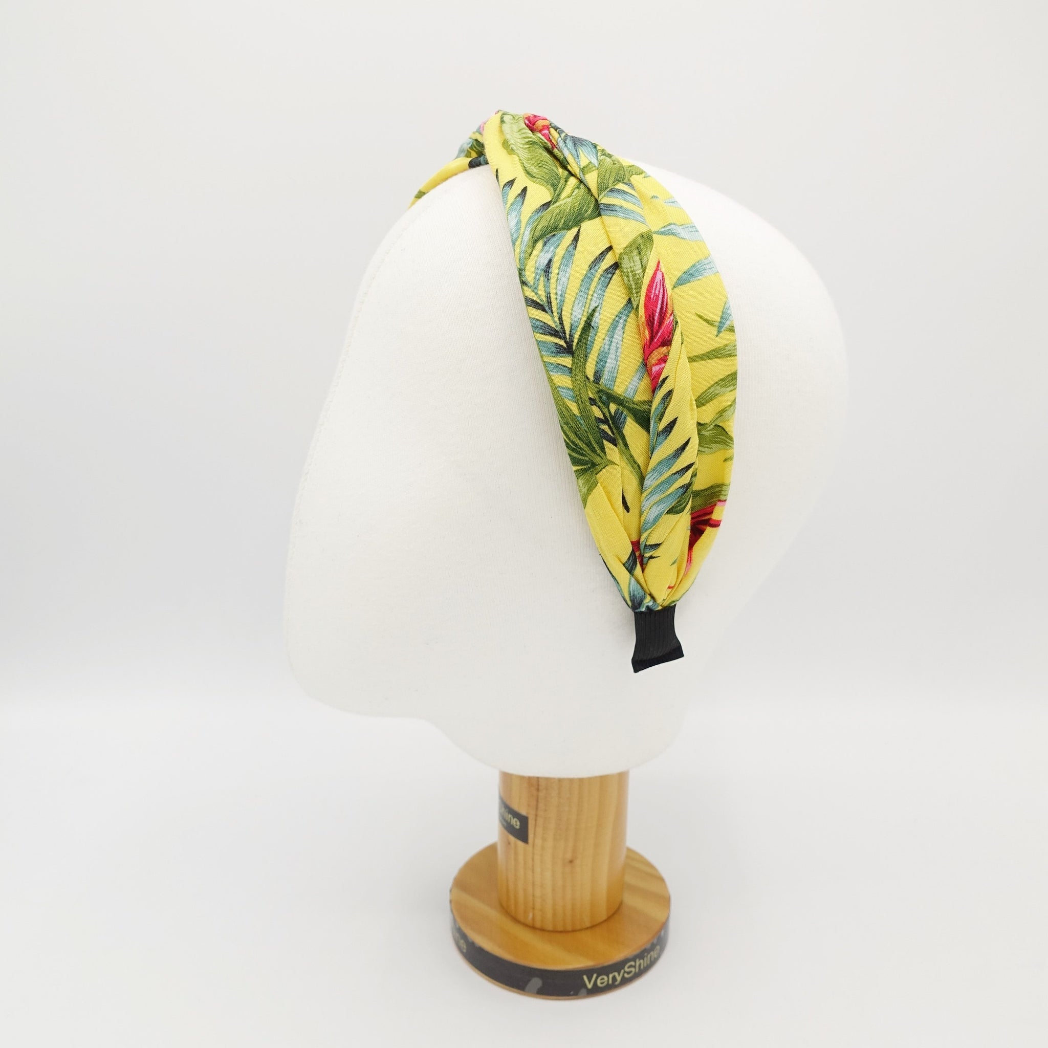 VeryShine linen leaf print headband vacation hairband for women