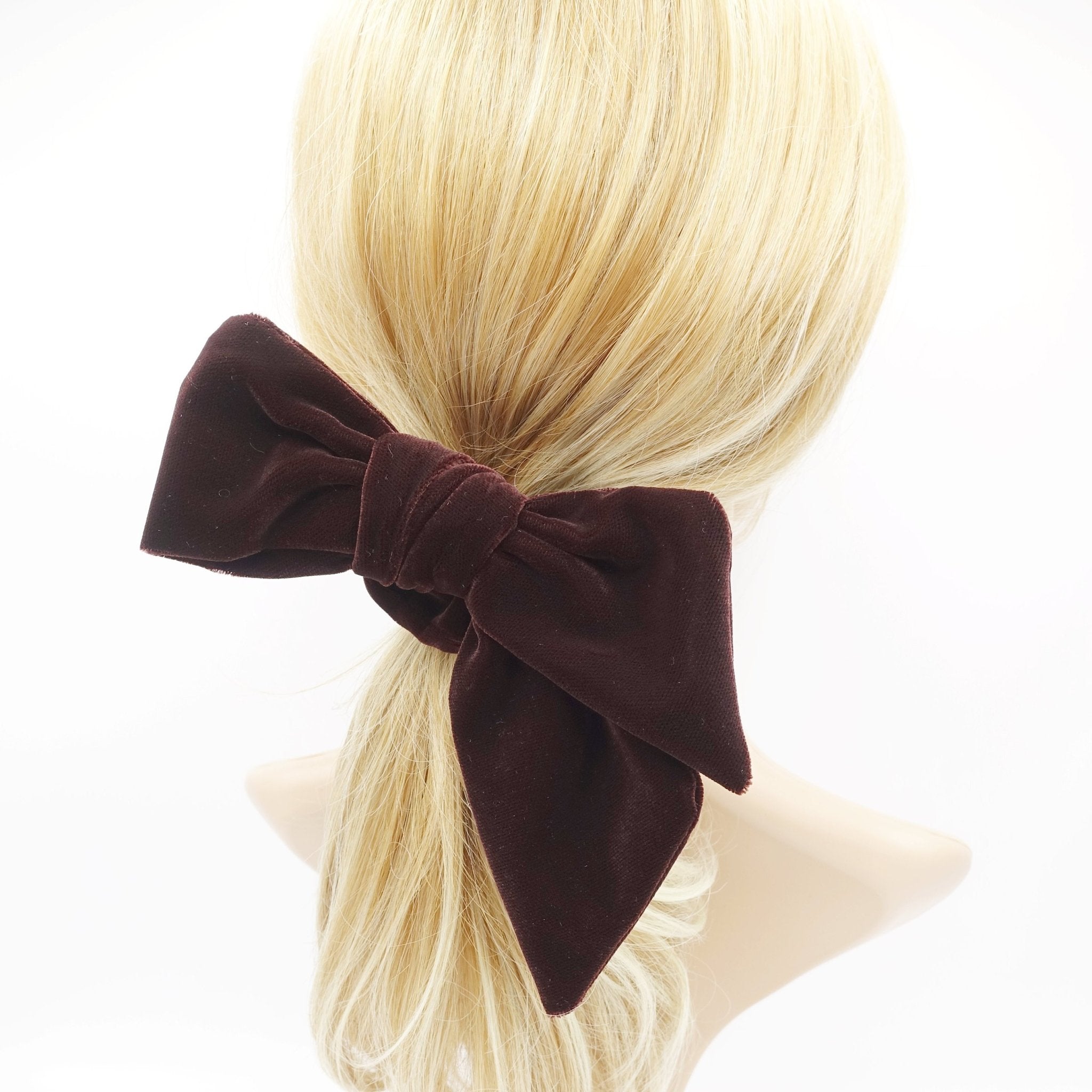 VeryShine luxury velvet folding bow knot scrunchies