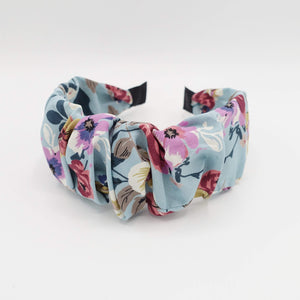 VeryShine medium flower print headband pleated hairband colorful hair accessory for women