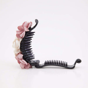 VeryShine mini flower hair claw Mini Roses Half Moon Hair Jaw Clip Women Hair Accessories Decorated Hair Clip