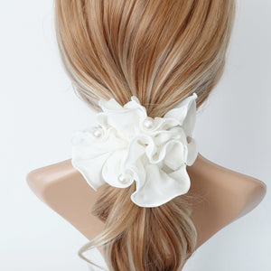 VeryShine pearl chiffon scrunchies women hair elastic scrunchie