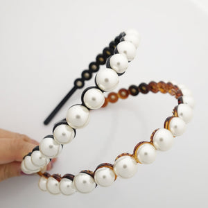 VeryShine pearl decorated headband woman hair accessory